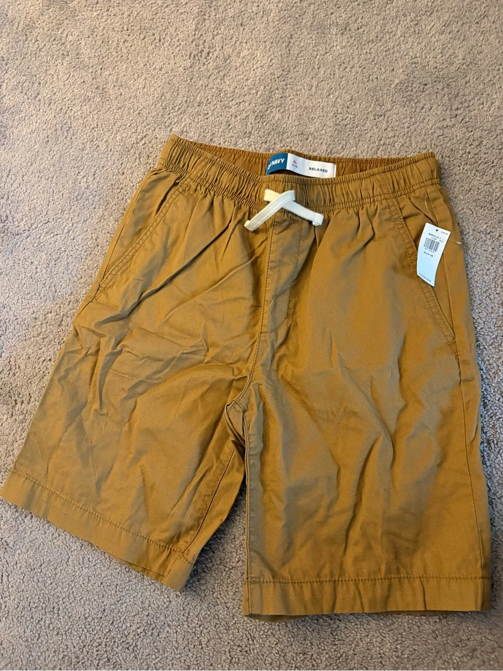 Old Navy Kids Mustard Brown Drawstring Shorts